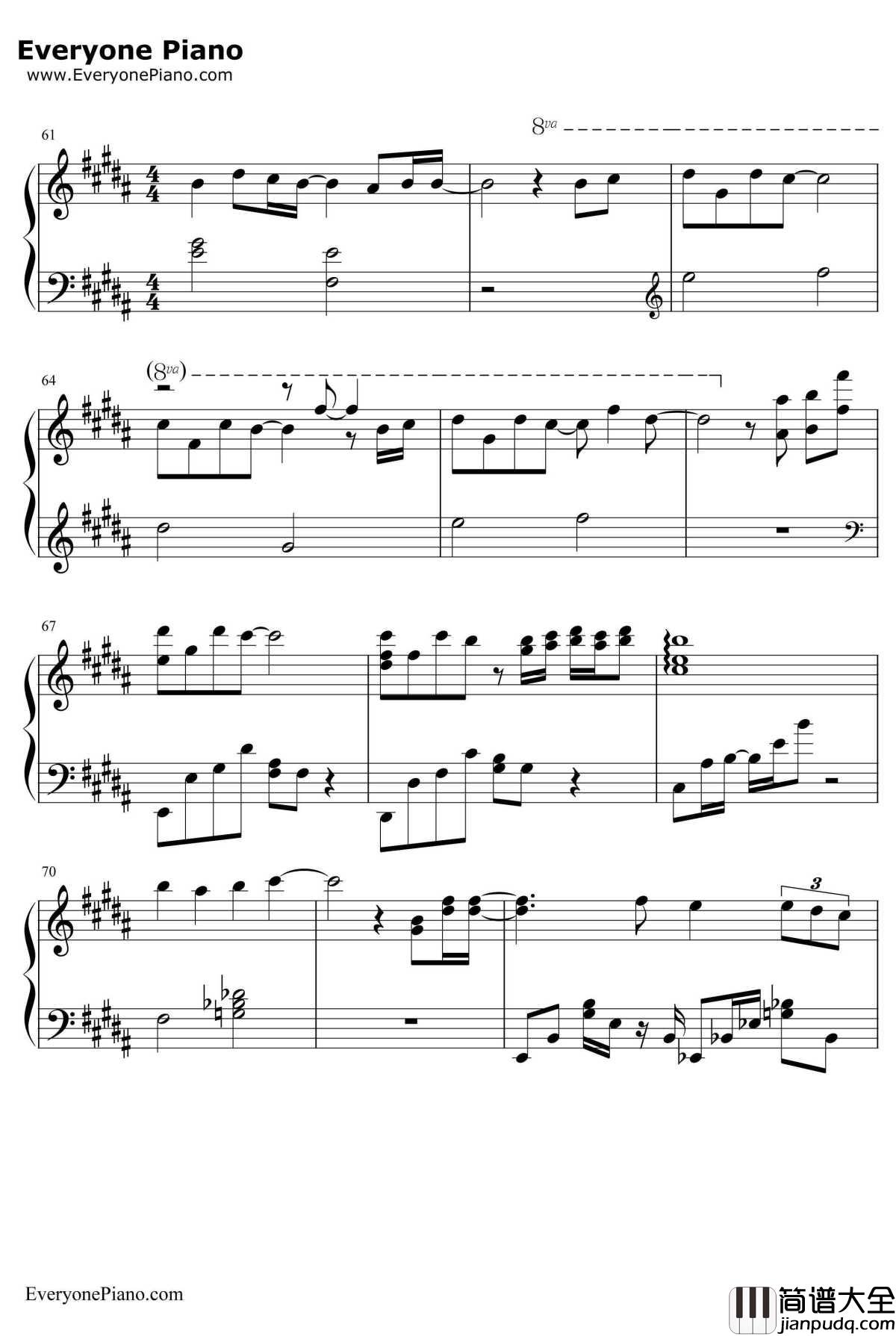 Only_Human钢琴谱_K(姜尹成)_一公升眼泪主题曲