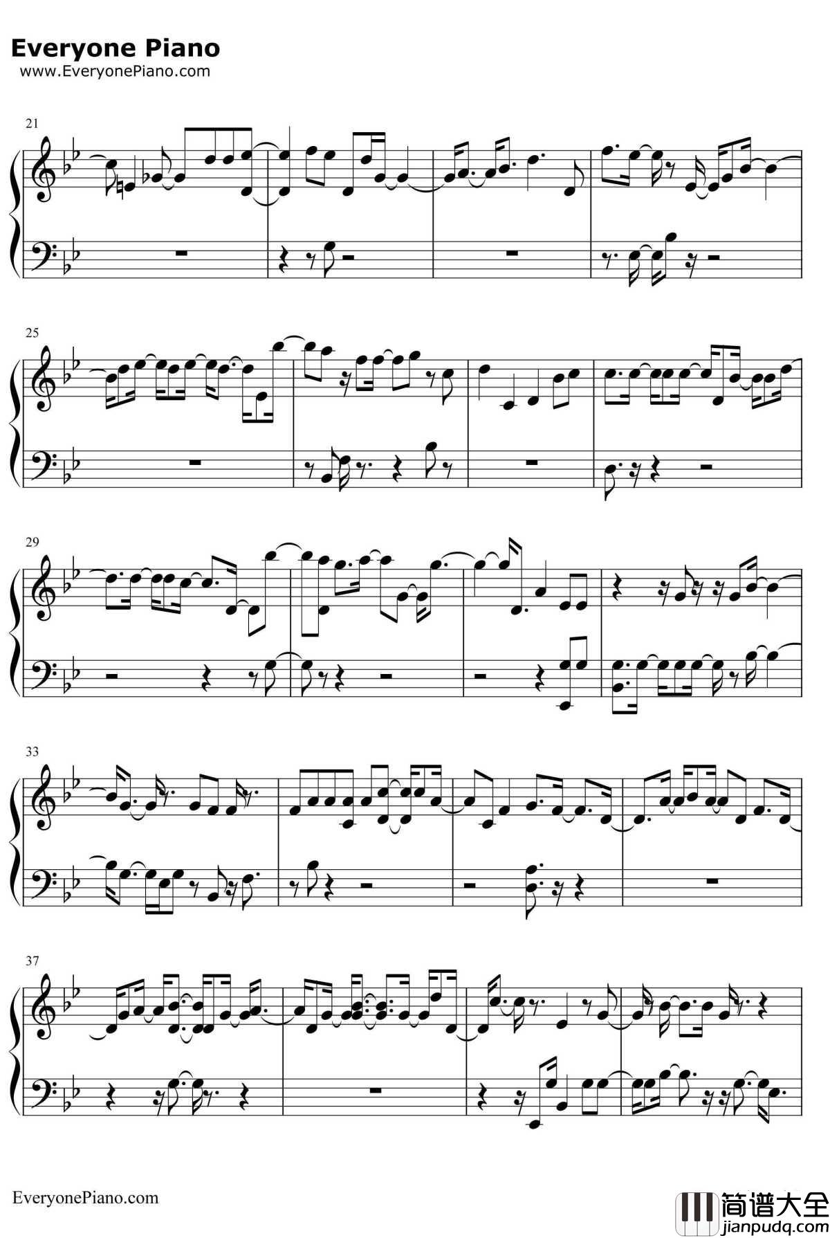 Lonely钢琴谱_Sistar