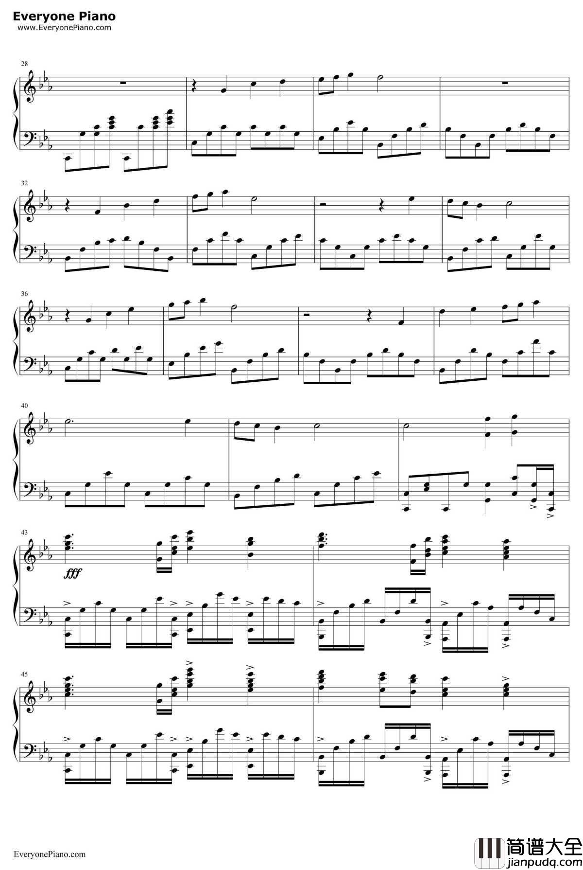 Arrival_To_Earth钢琴谱_SteveJablonsky_第一代_变形金刚_OST