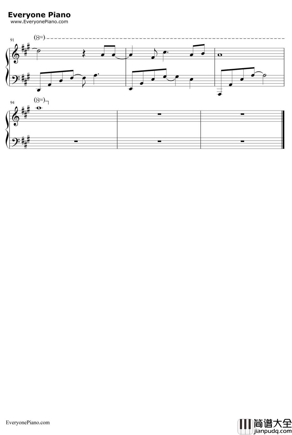 我还想她钢琴谱_林俊杰_爱情睡醒了插曲