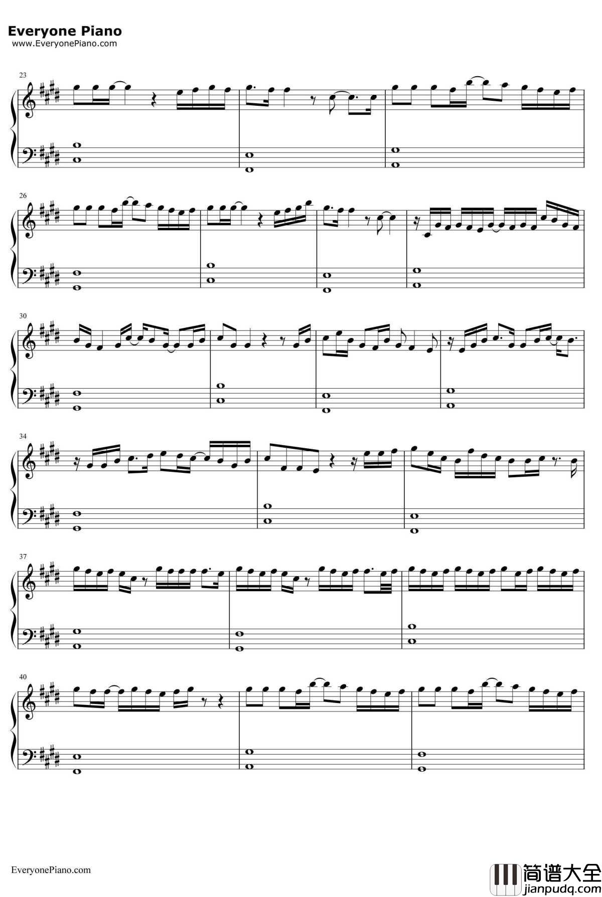 Die_for_You钢琴谱_TheWeeknd