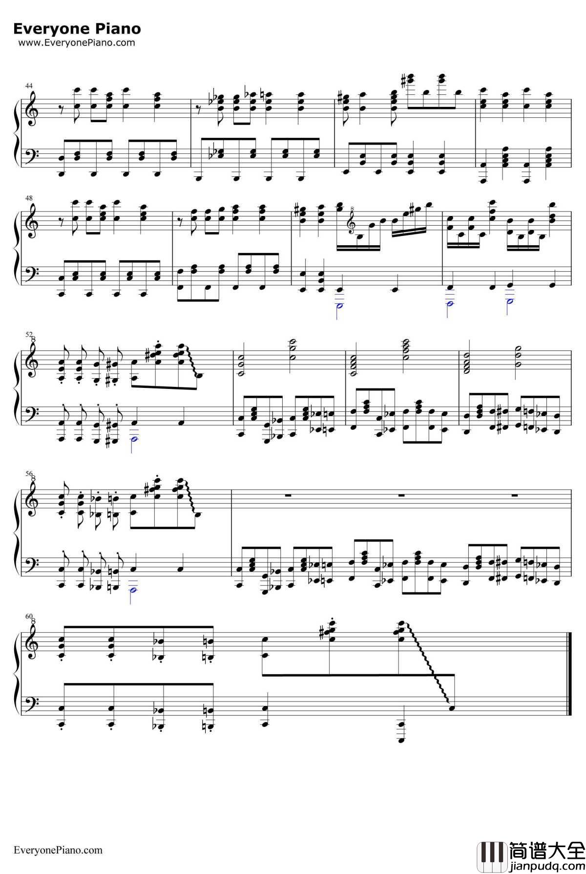 太阳曰く燃えよカオス钢琴谱_田中秀和_潜行吧!奈亚子OP