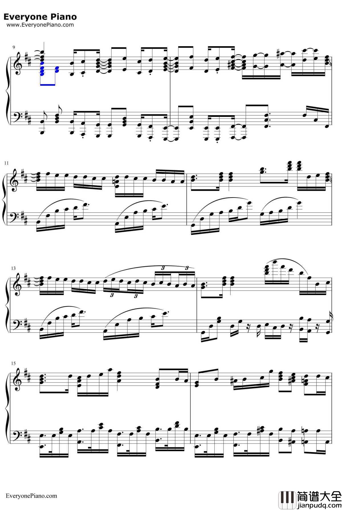 热情のスペクトラム钢琴谱_生物股长_七大罪OP