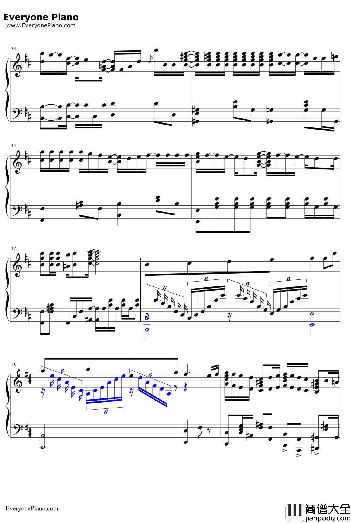 热情のスペクトラム钢琴谱_生物股长_七大罪OP