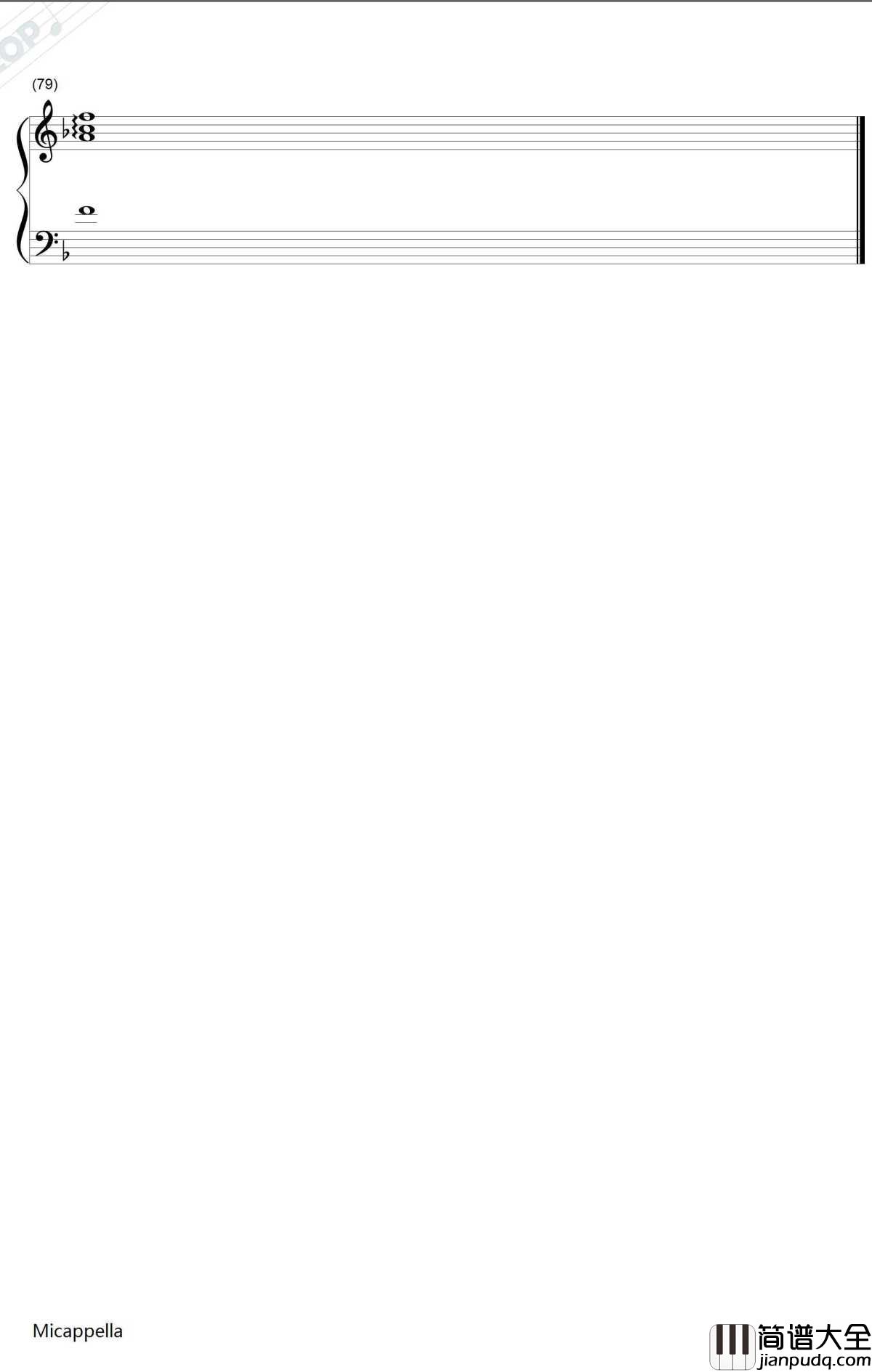 那些年的小幸运钢琴谱_MICappella