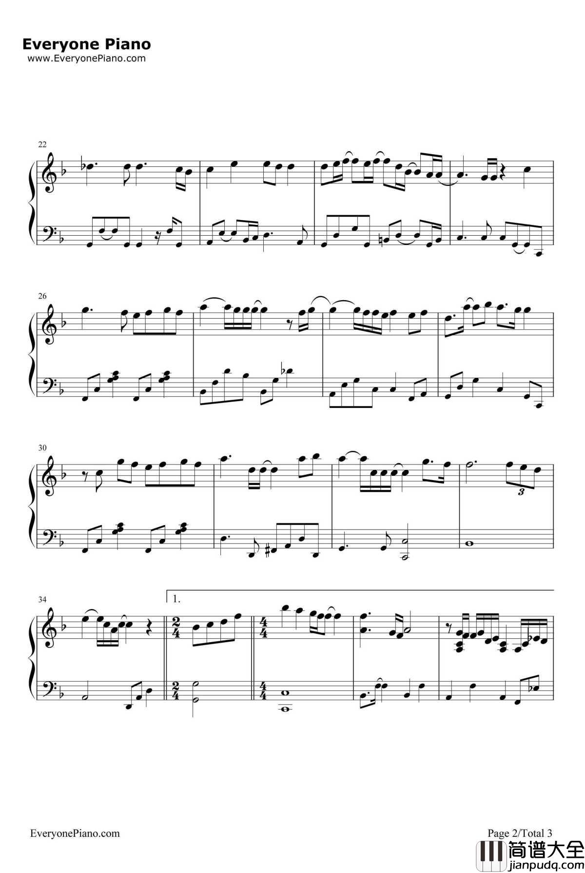 想念你钢琴谱_金范秀_天国的阶梯OST