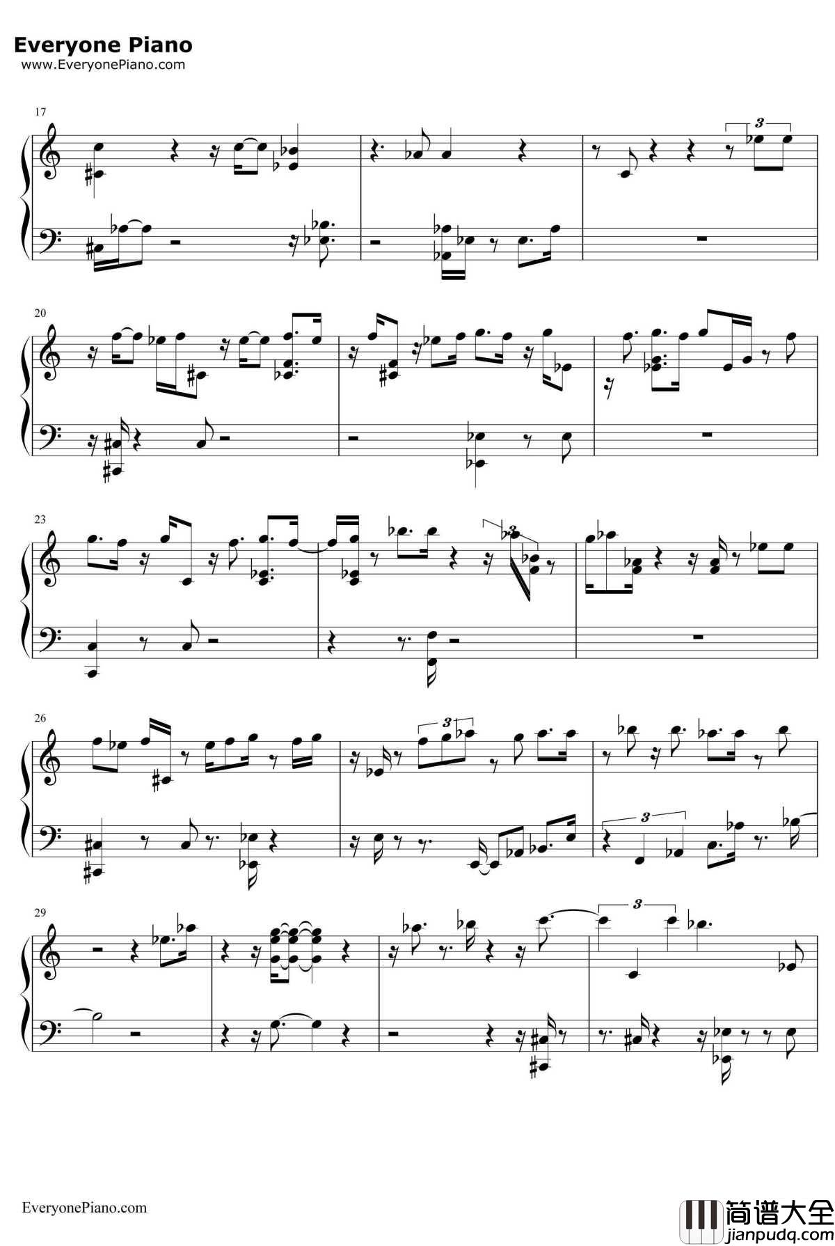 雪花火钢琴谱_冰无小雪(CV:早见沙织)_风夏ED