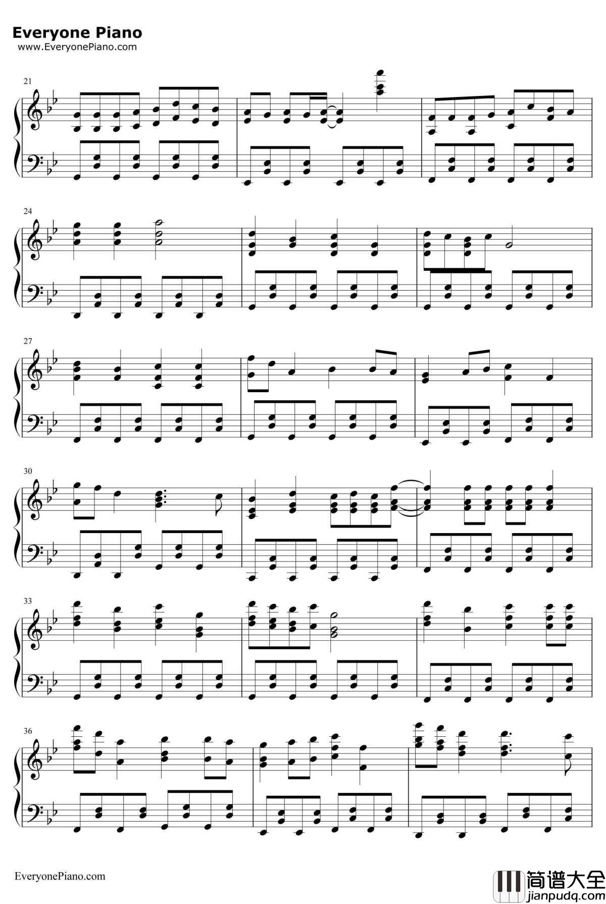 小苹果钢琴谱_筷子兄弟_老男孩之猛龙过江宣传曲