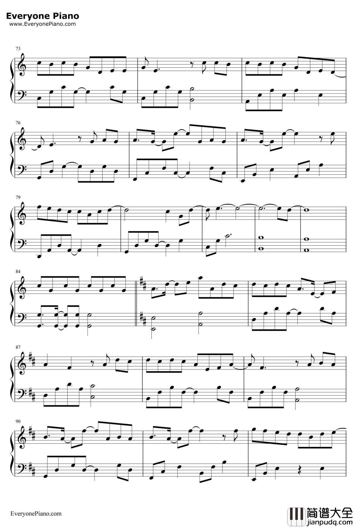 等我回家钢琴谱_薛之谦