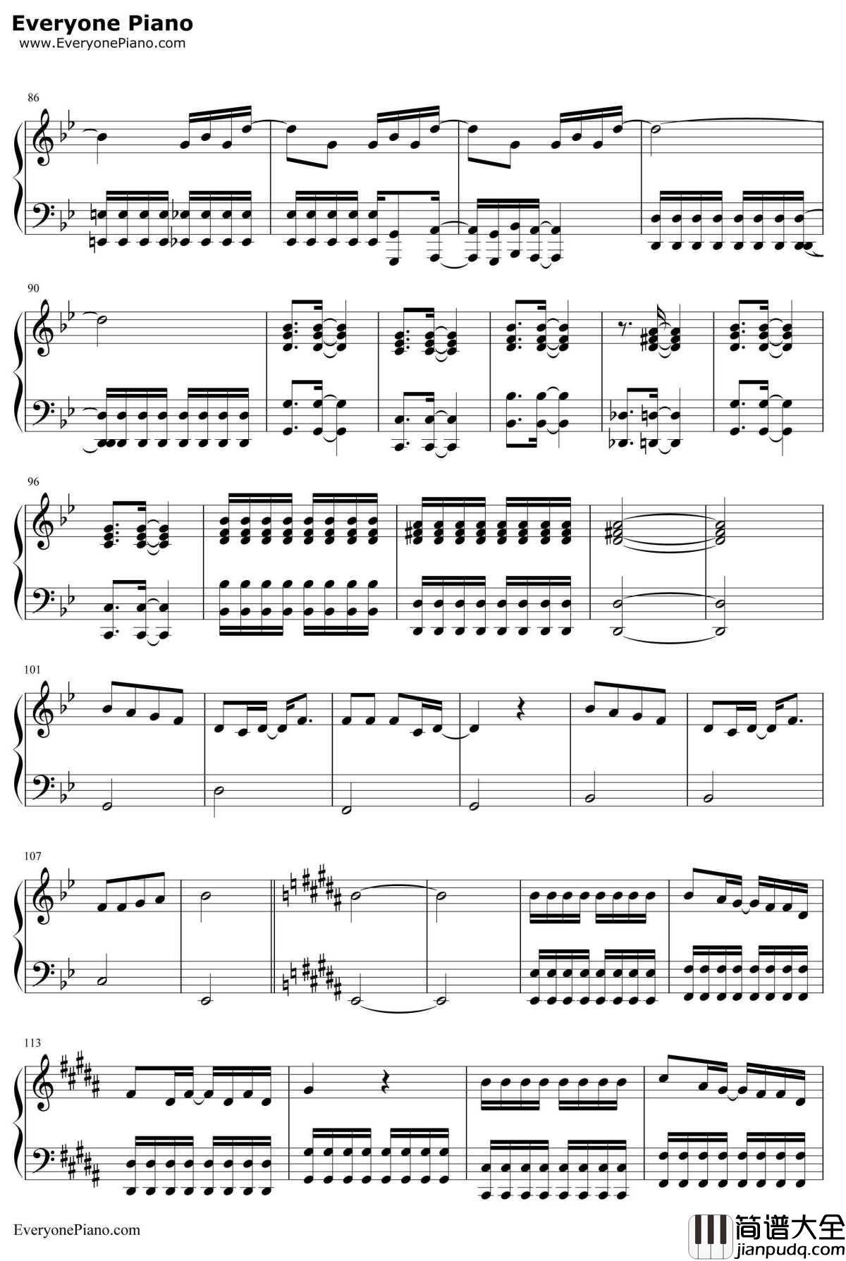 望钢琴谱_赵丽颖&张碧晨_楚乔传片头曲