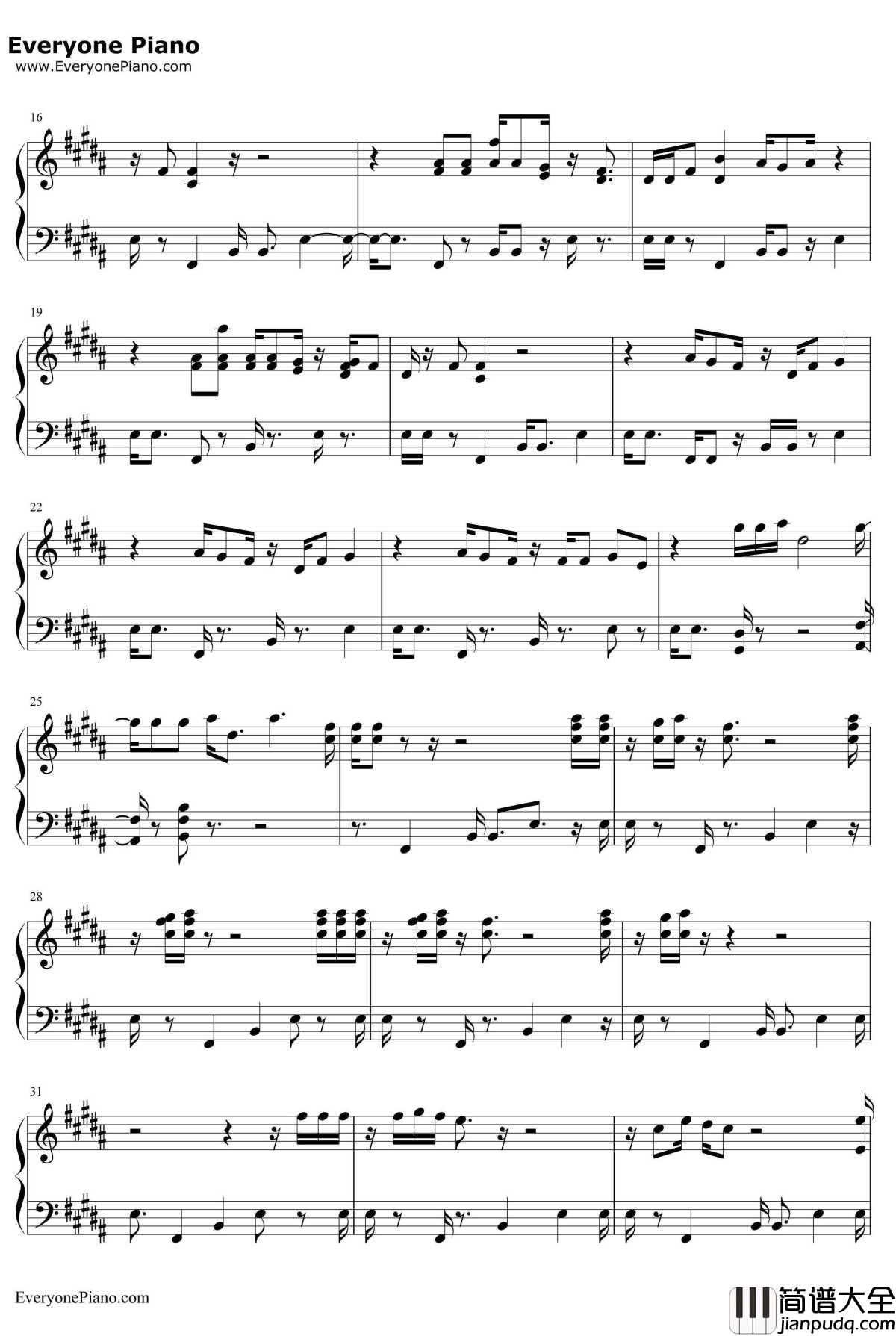 Yellow_Light钢琴谱_PharrellWilliams_神偷奶爸3OST