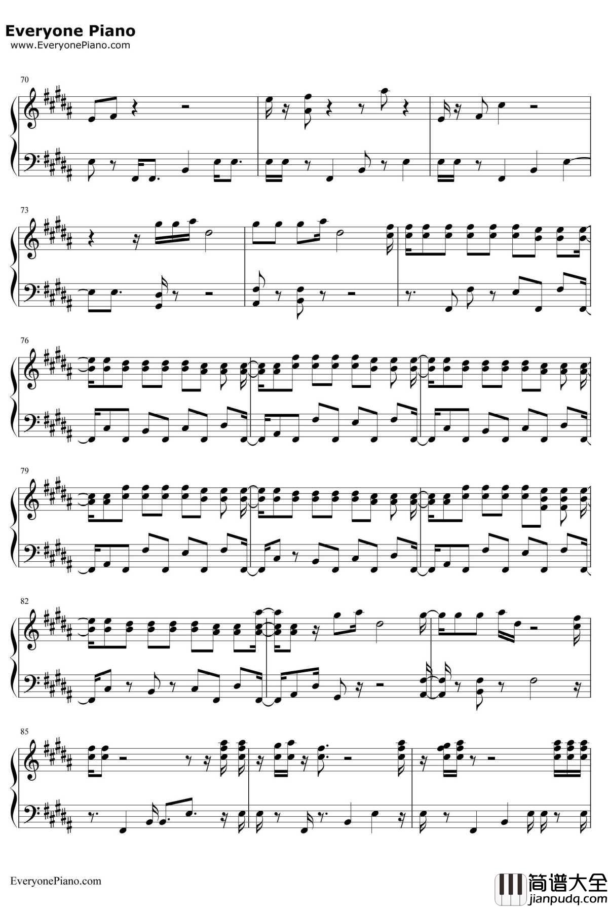 Yellow_Light钢琴谱_PharrellWilliams_神偷奶爸3OST