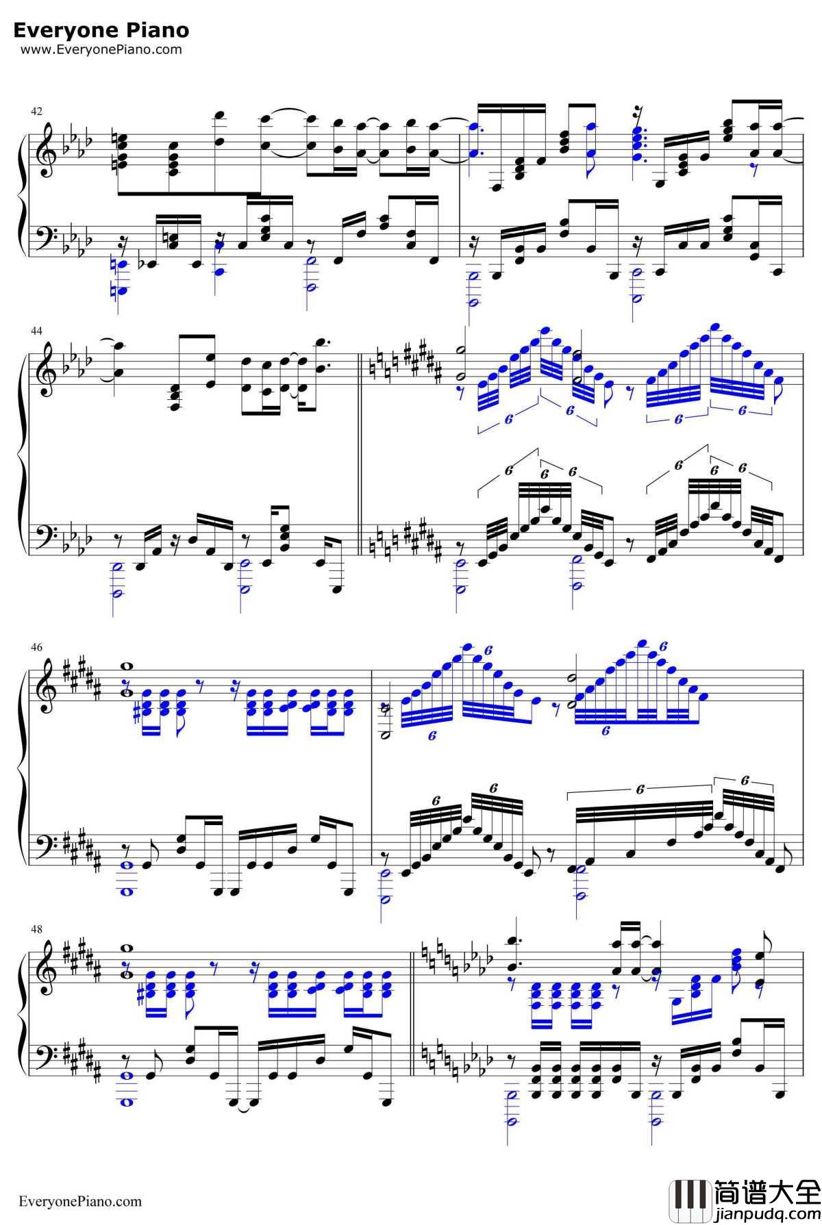Stay_Alive钢琴谱_爱蜜莉雅(CV:高桥李依)_Re从零开始的异世界生活ED2