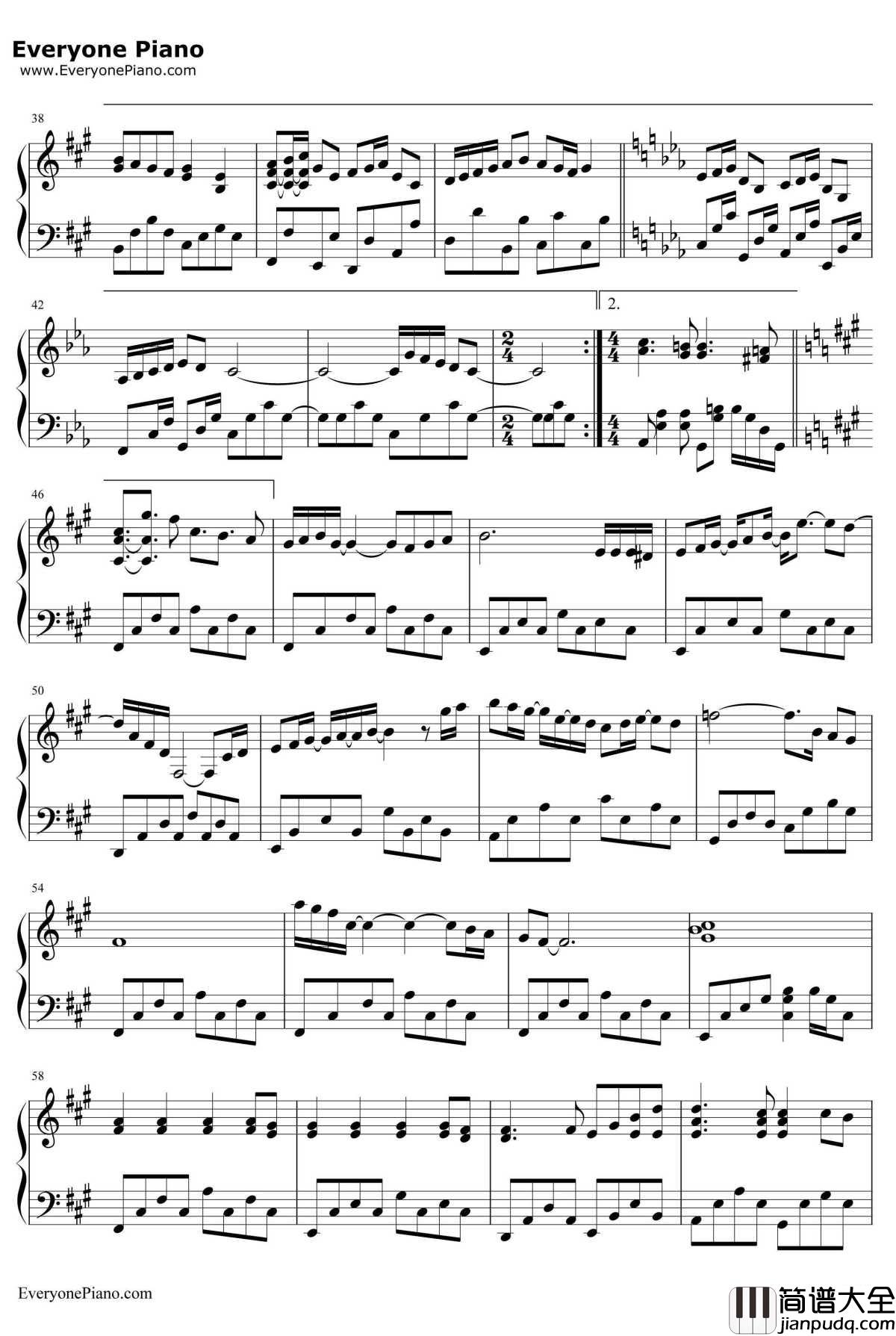 光の旋律钢琴谱_Kalafina_空之音OP