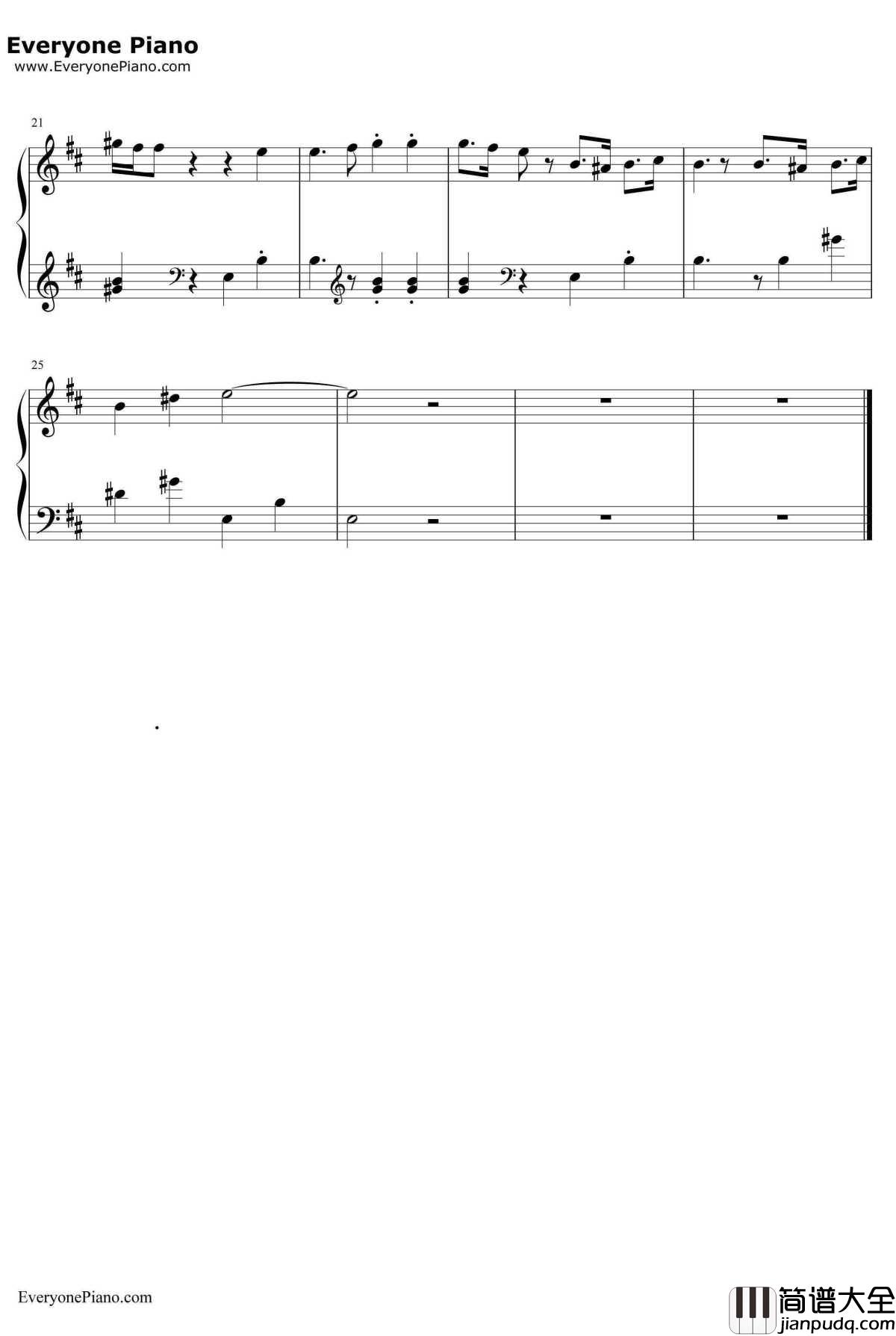 _海绵宝宝_片尾曲钢琴谱_未知__海绵宝宝_片尾曲