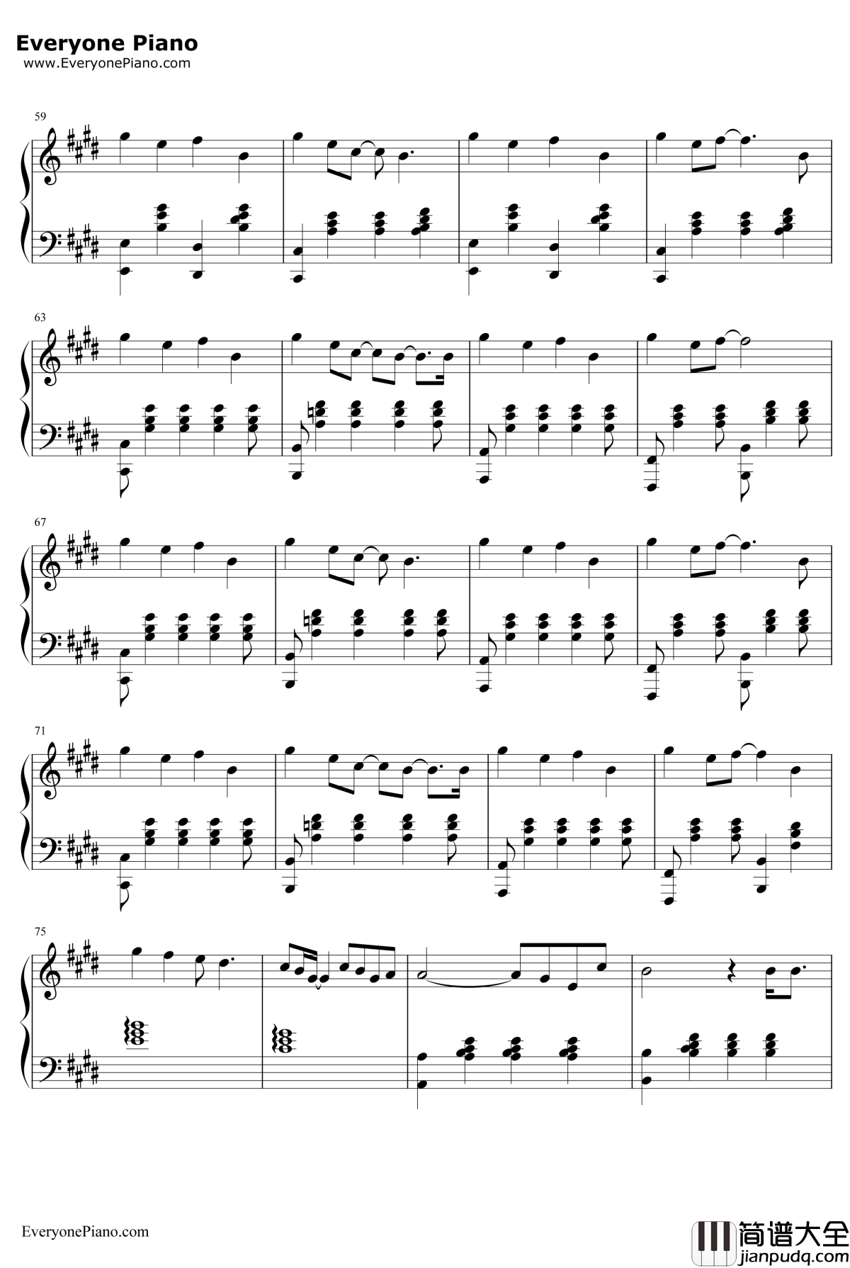 这天钢琴谱_苏打绿