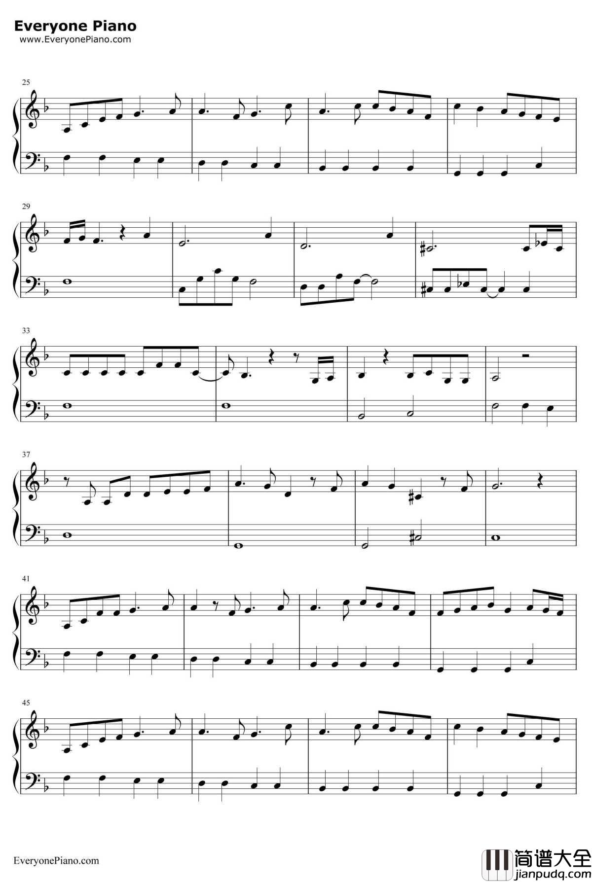 最初的记忆钢琴谱_徐佳莹_夏至未至片尾曲