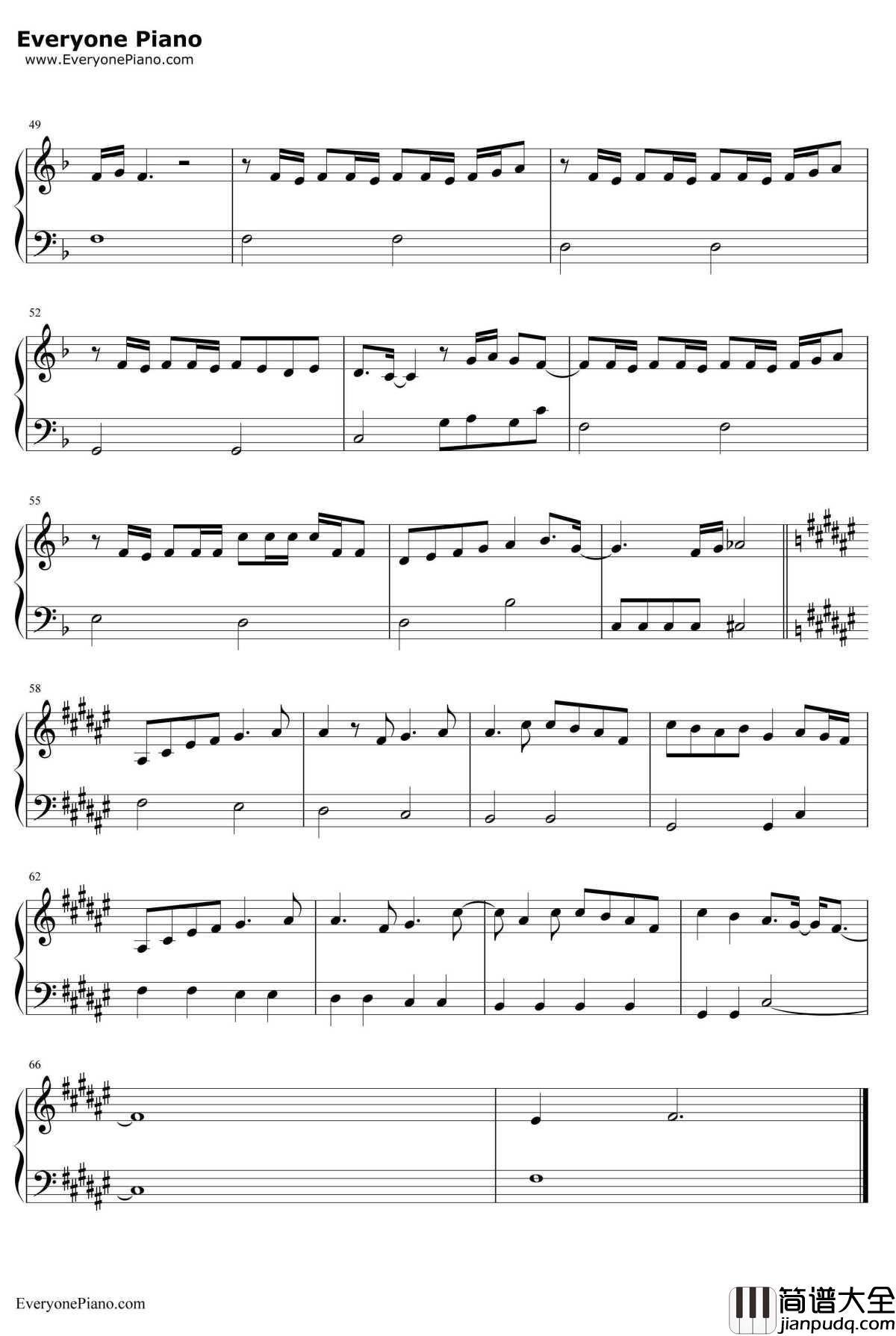 最初的记忆钢琴谱_徐佳莹_夏至未至片尾曲