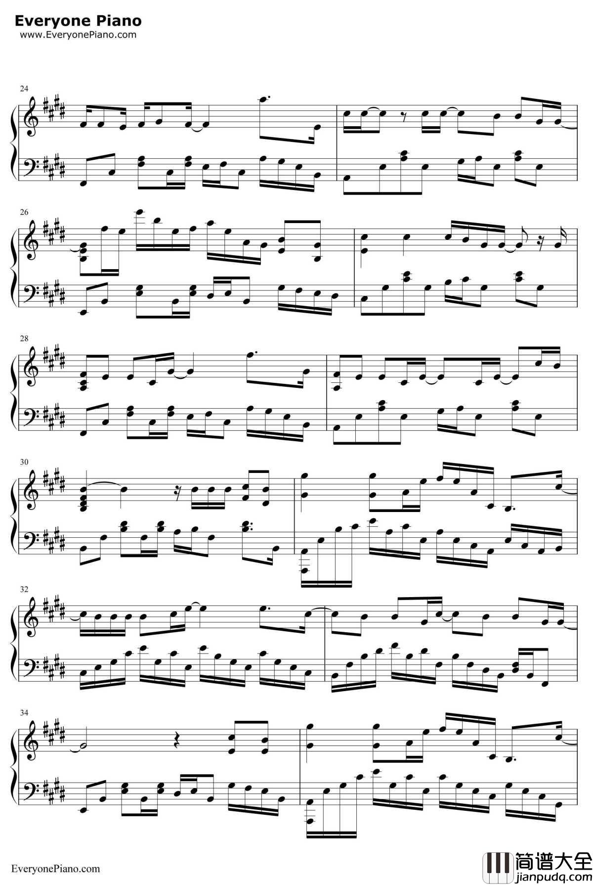 你的背包钢琴谱_陈奕迅