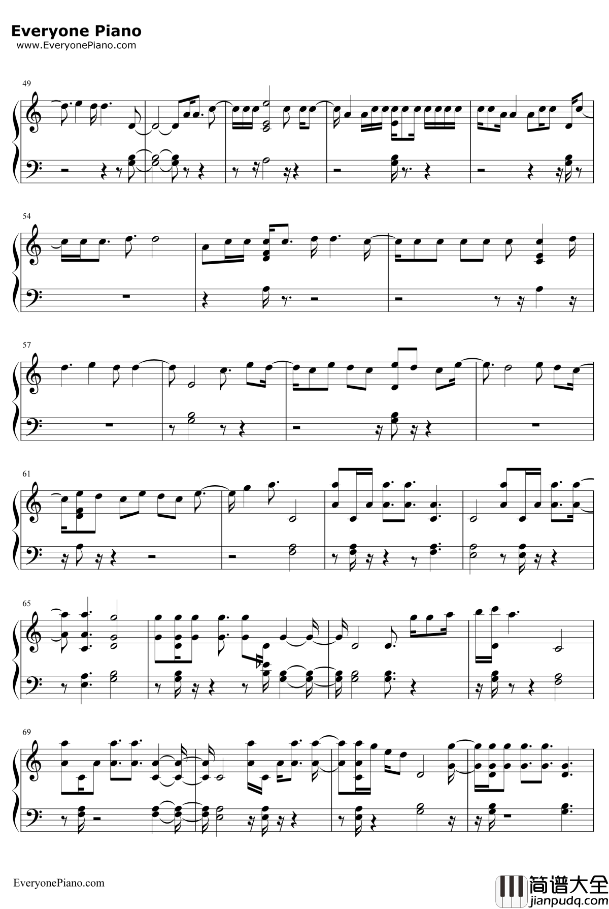 Champion钢琴谱_FallOutBoy