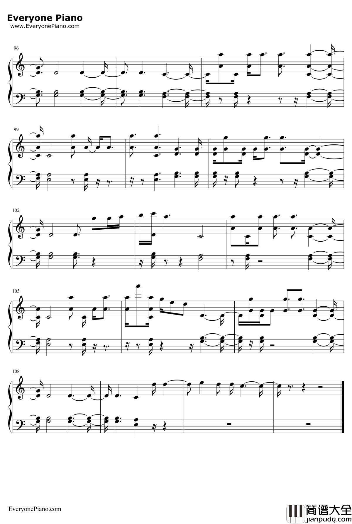 Champion钢琴谱_FallOutBoy