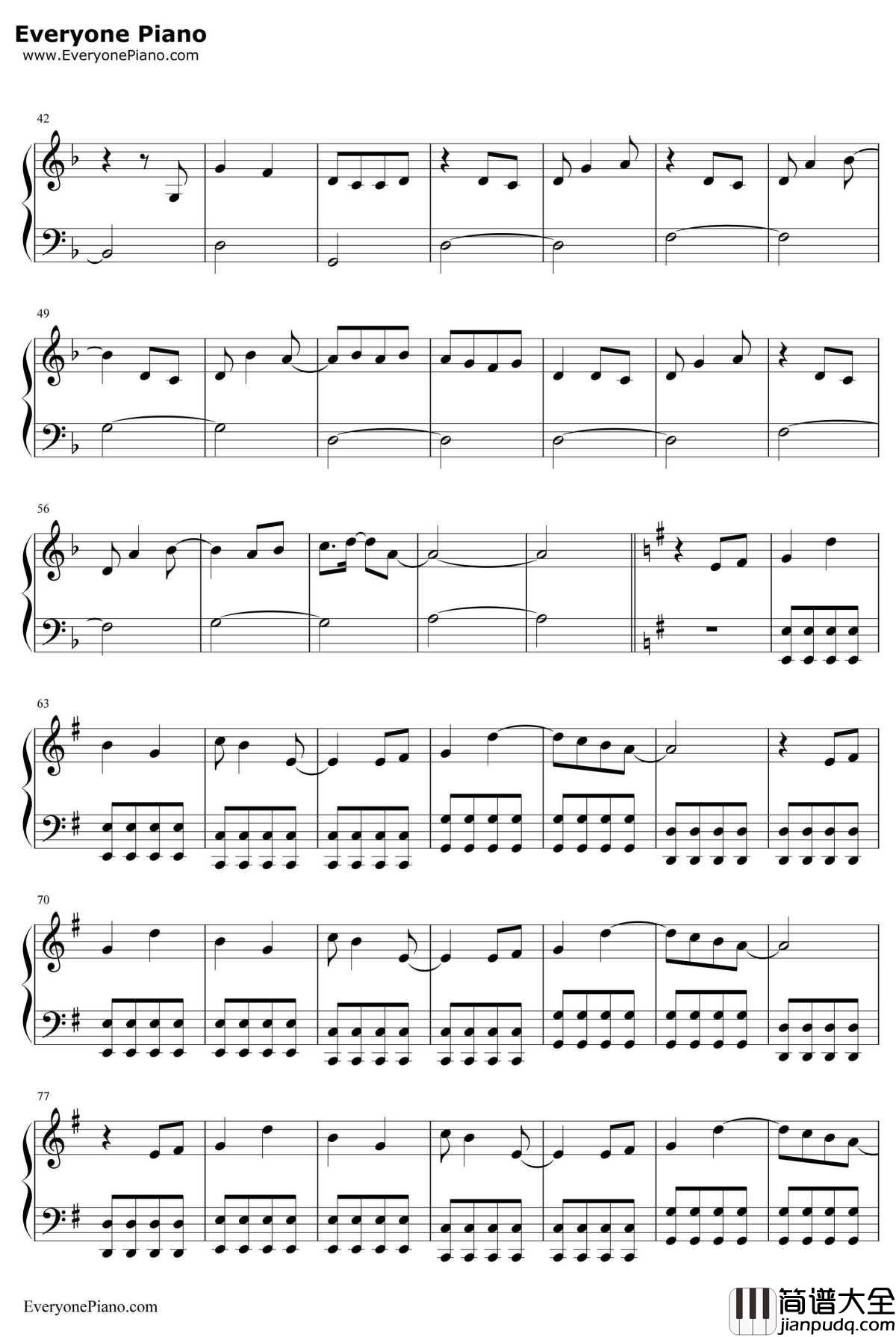 心之焰钢琴谱_邓紫棋_楚乔传片尾曲