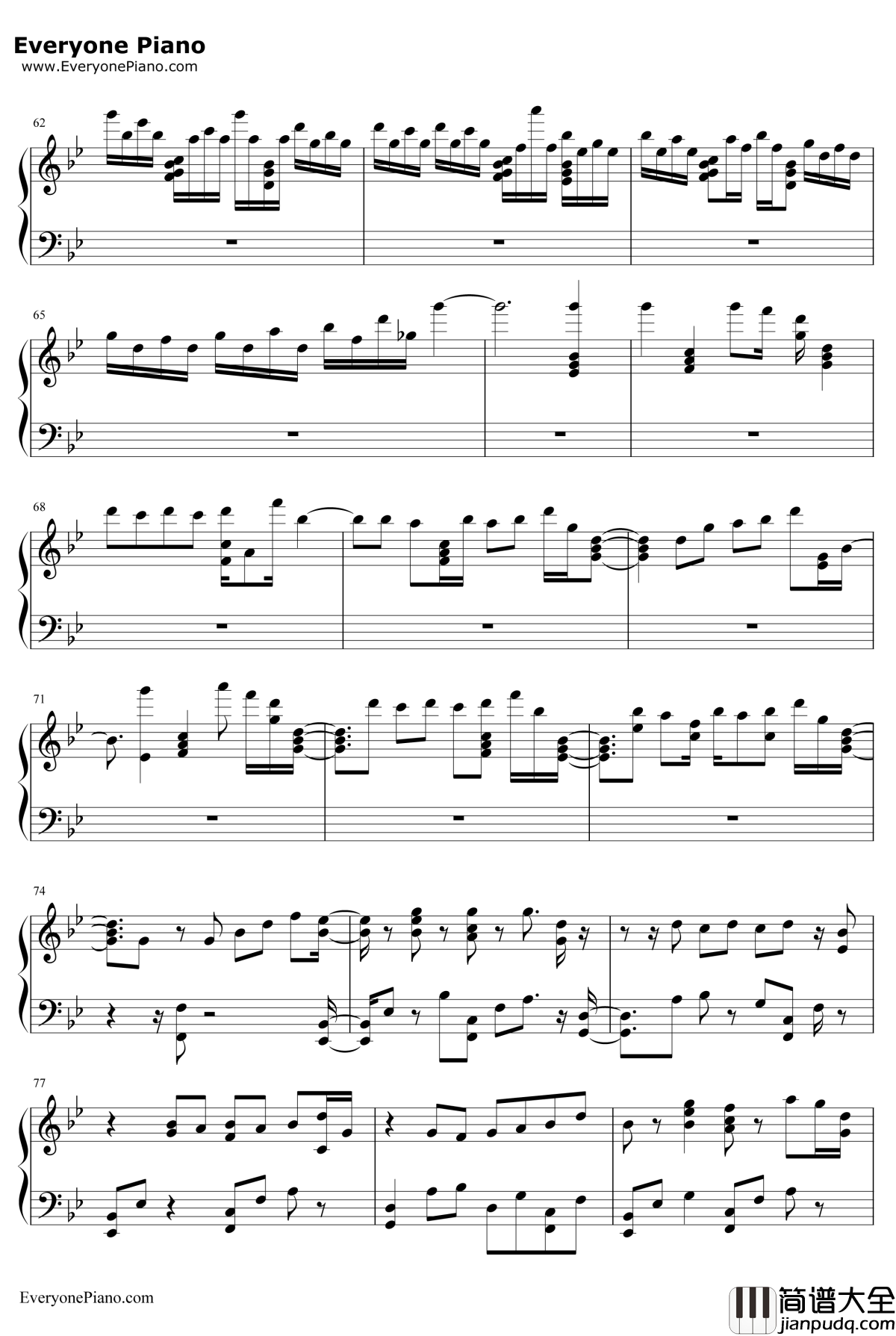 Byte钢琴谱_MartinGarrixBrooks