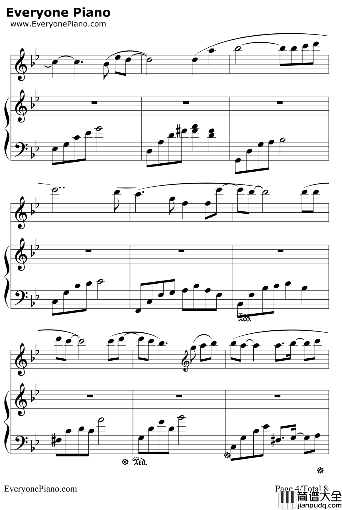 枯叶蝶钢琴谱_许艺娜_花非花雾非雾片尾曲