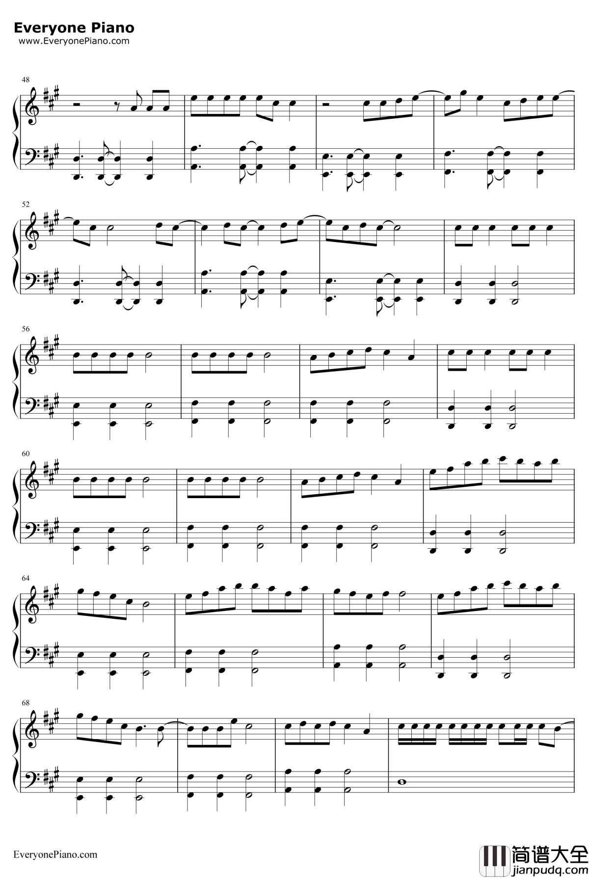 Fascination钢琴谱_周笔畅