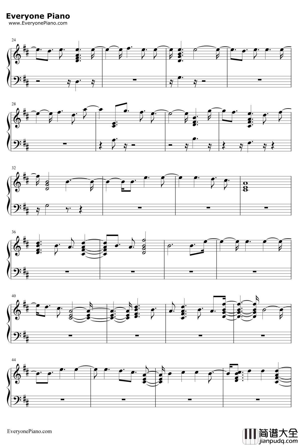 All_My_Love钢琴谱_CashCashftConorMaynard