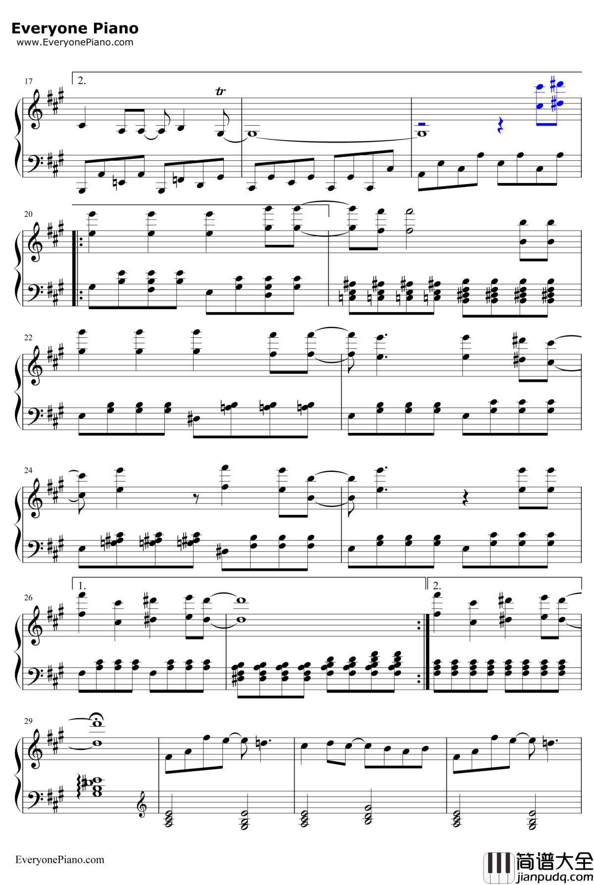 奇迹再现钢琴谱_毛华锋_迪迦奥特曼主题曲