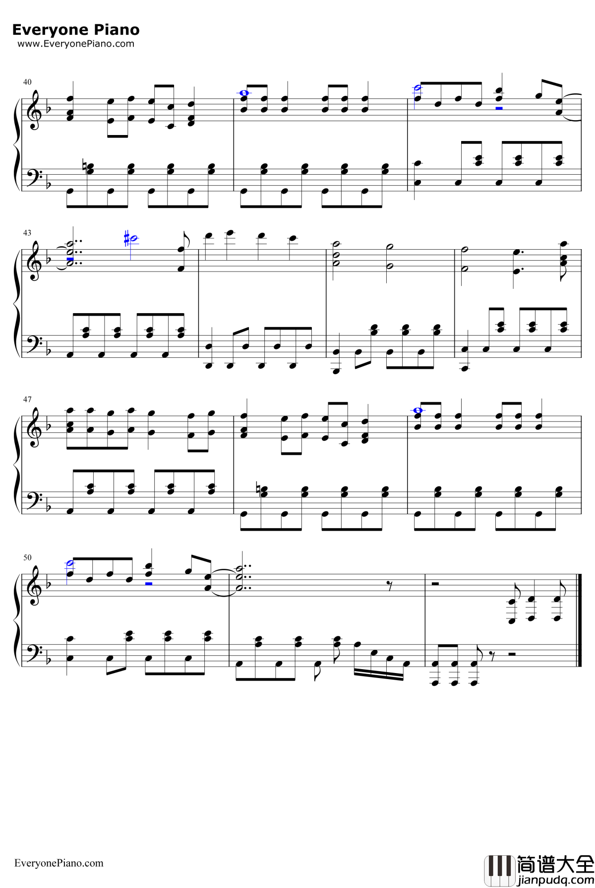 かなしいうれしい钢琴谱_frederic_恋爱与谎言OP