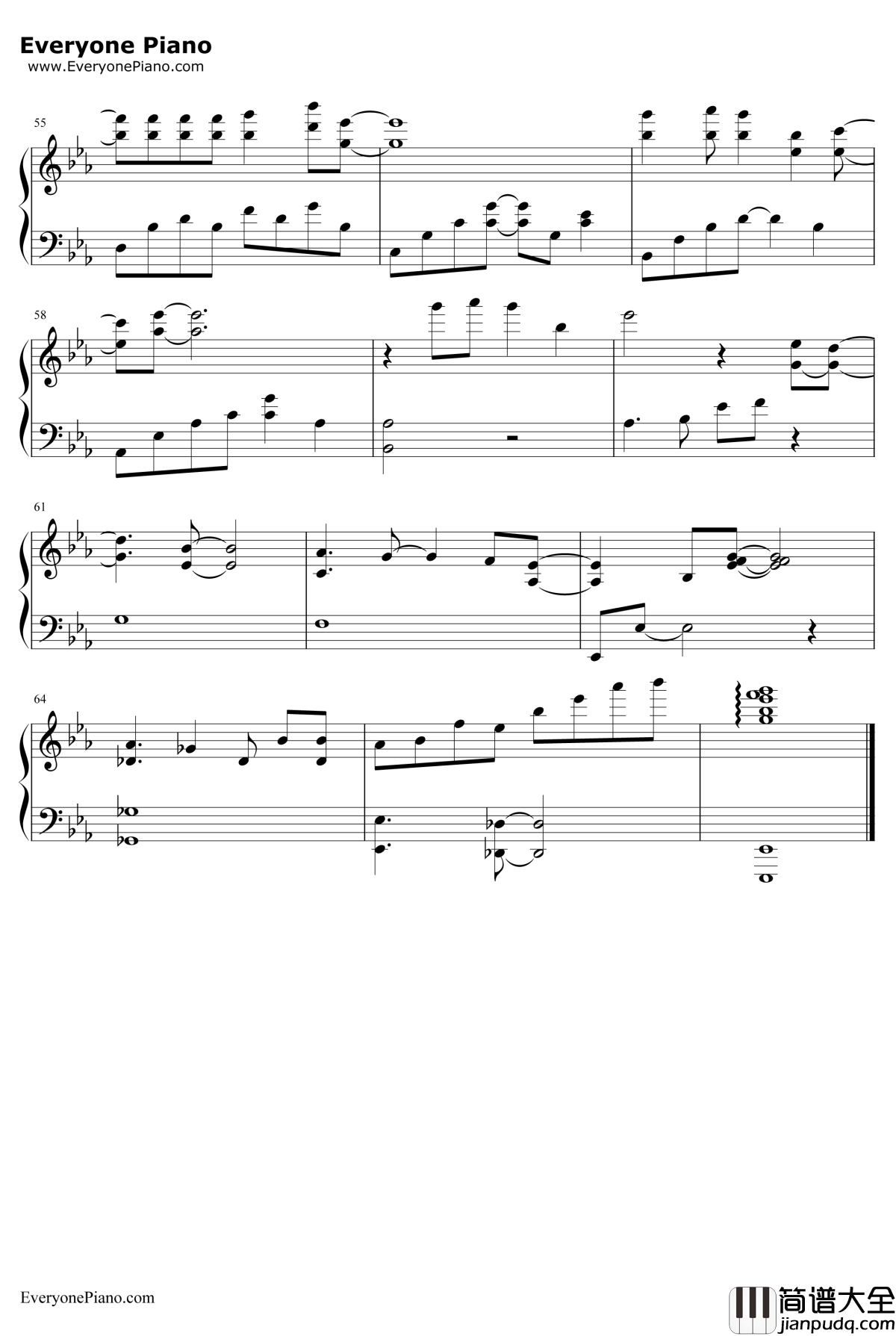 影子情人钢琴谱_林忆莲