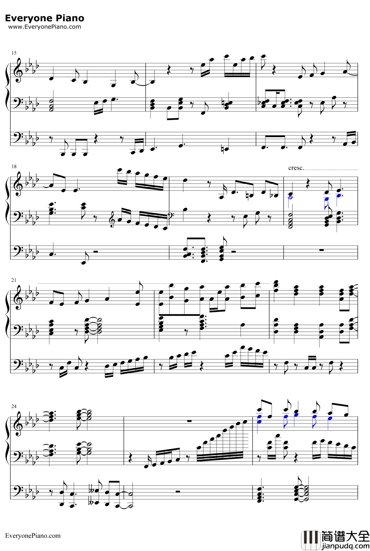 星を辿れば钢琴谱_大原ゆい子_小魔女学园ED1