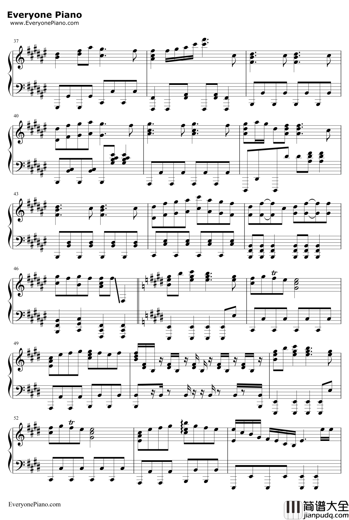 白金迪斯科钢琴谱_井口裕香_伪物语片头曲