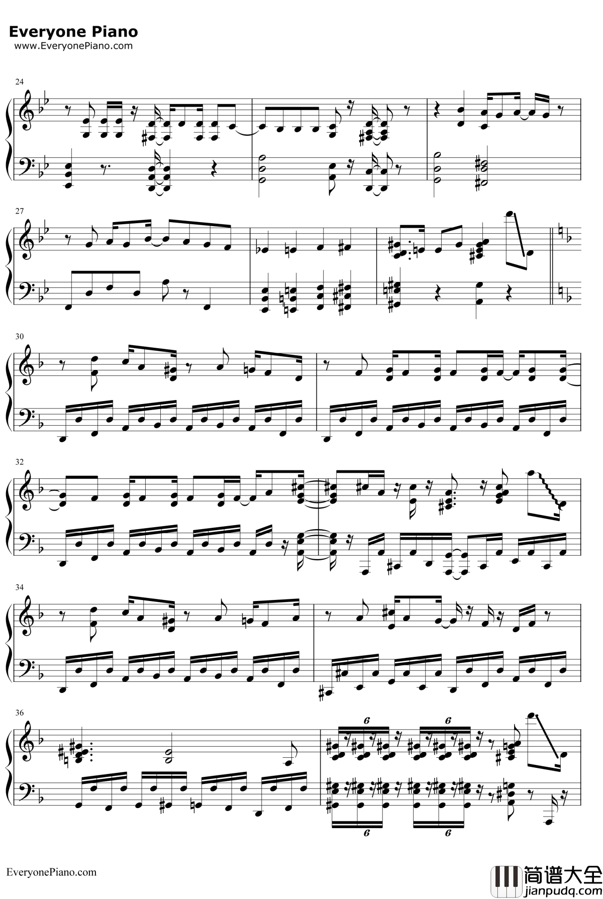 Deal_with_the_Devil钢琴谱_Tia_狂赌之渊OP