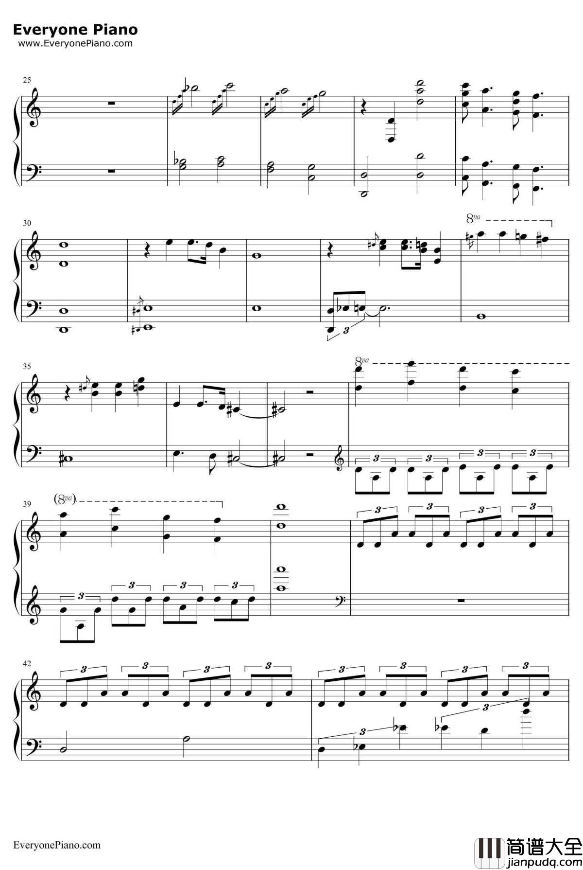 The_Arrival_Of_Kai钢琴谱_HansZimmer_功夫熊猫3天煞主题曲