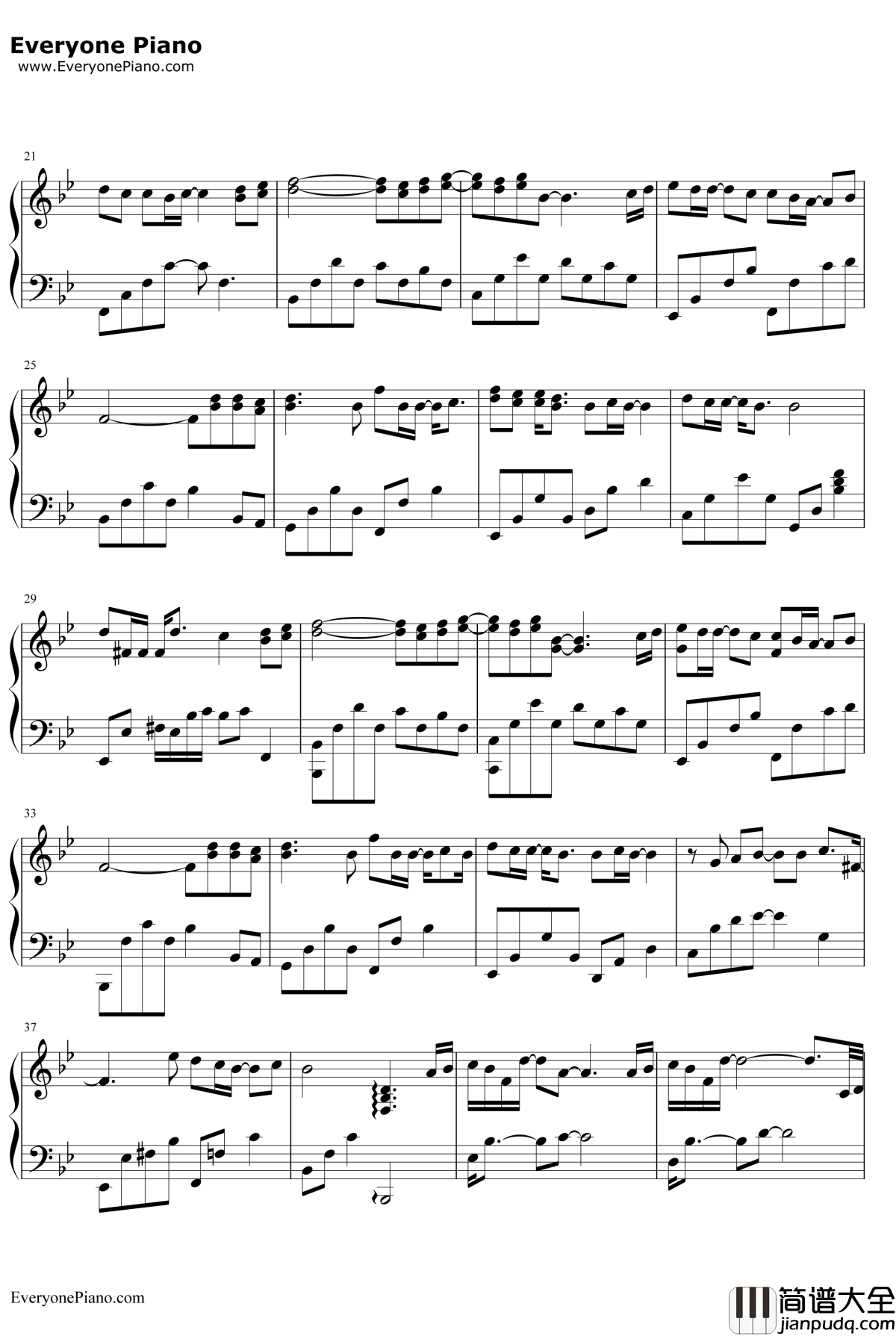 岁月缝花钢琴谱_陈学冬_小时代4灵魂尽头片尾曲