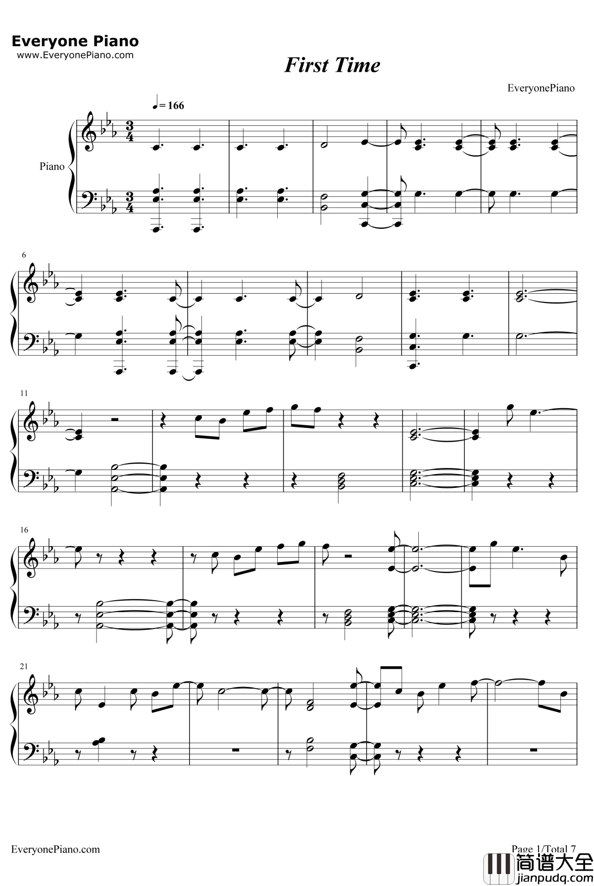 First_Time钢琴谱_KygoandEllieGoulding