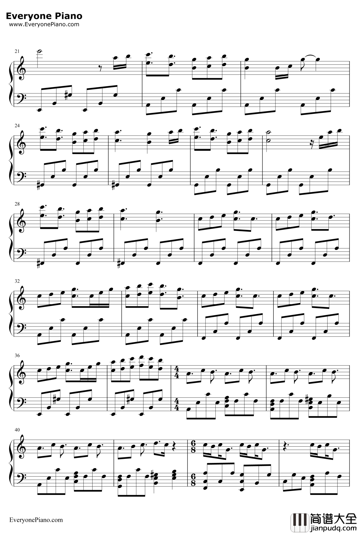 Human钢琴谱_KenArai_寄生兽OST