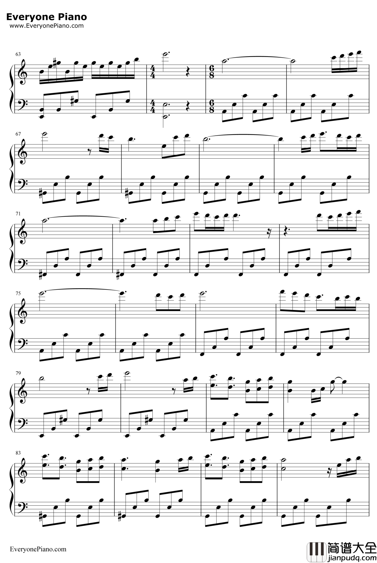 Human钢琴谱_KenArai_寄生兽OST