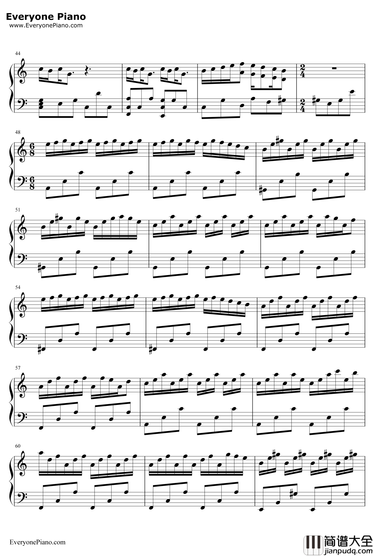 Human钢琴谱_KenArai_寄生兽OST