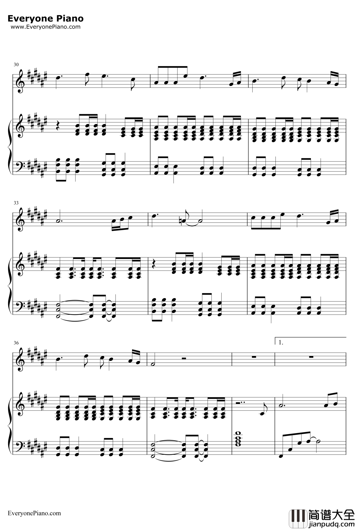 旅行钢琴谱_许巍_后会无期插曲