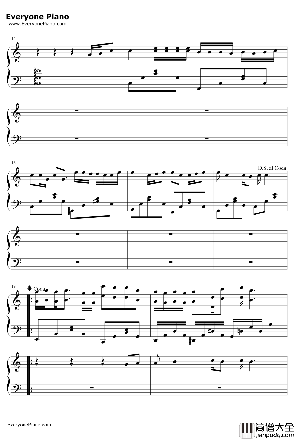 没有如果钢琴谱__梁静茹