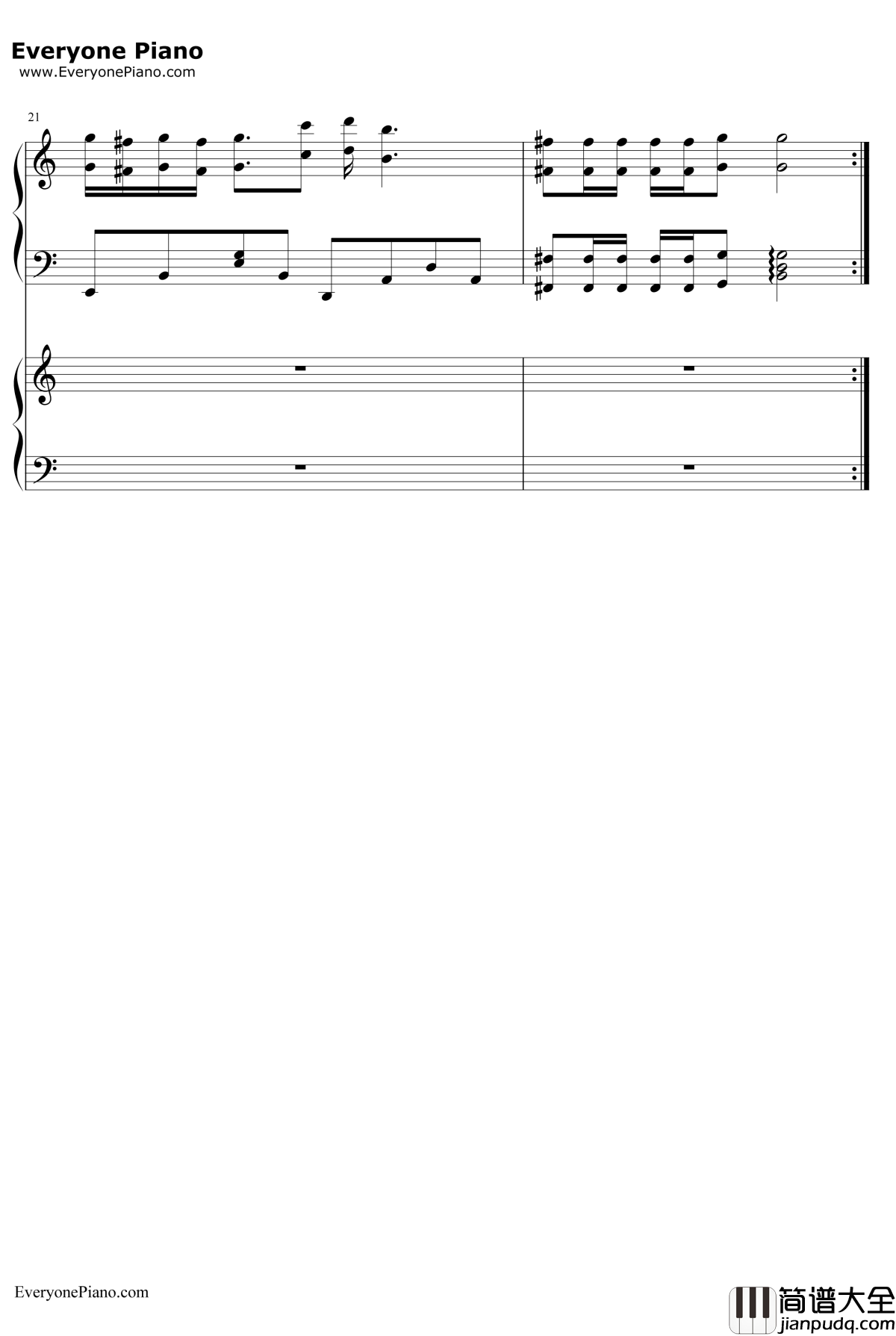 没有如果钢琴谱__梁静茹