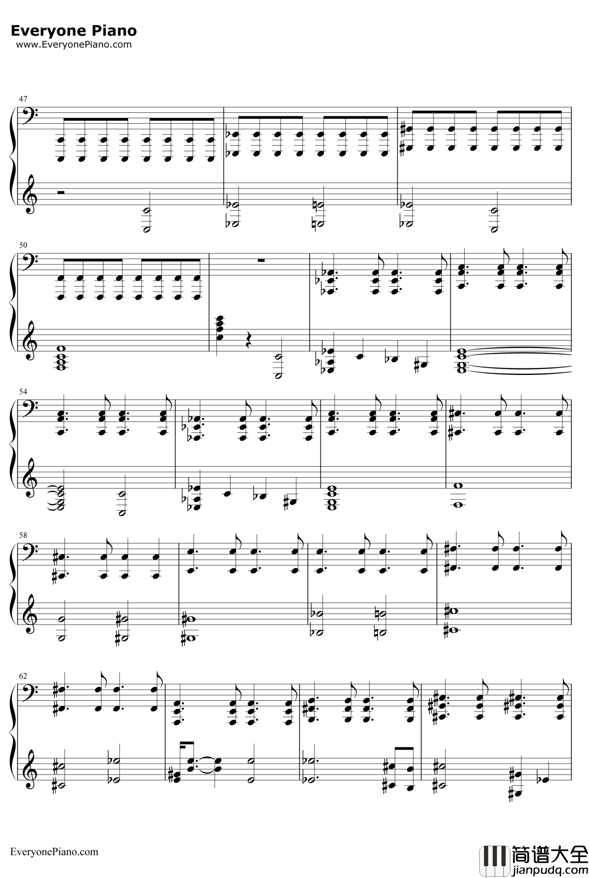 辐射4主题曲钢琴谱_InonZur_辐射4主题曲