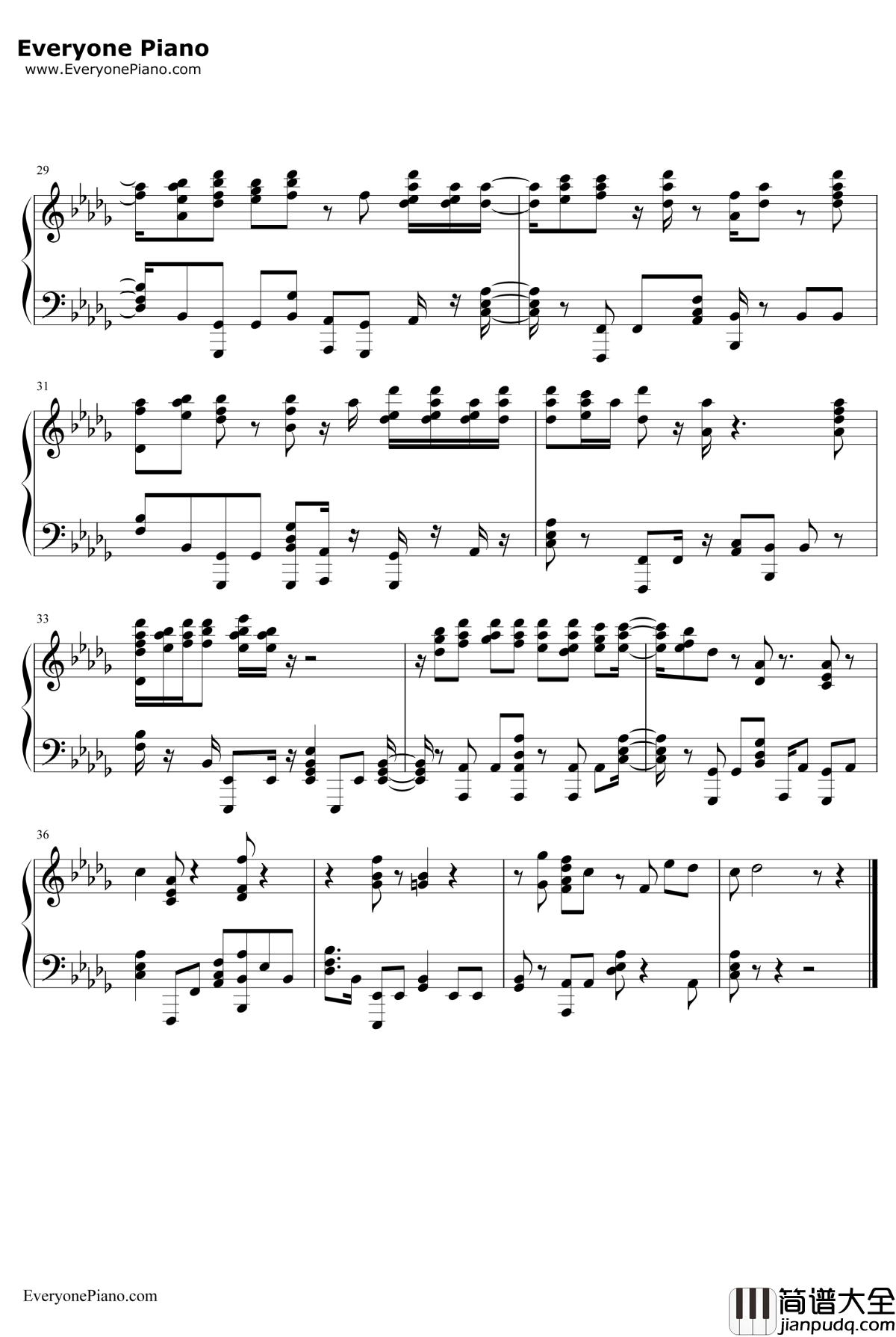 Can't_You_Say钢琴谱_Roys_恋爱与谎言ED