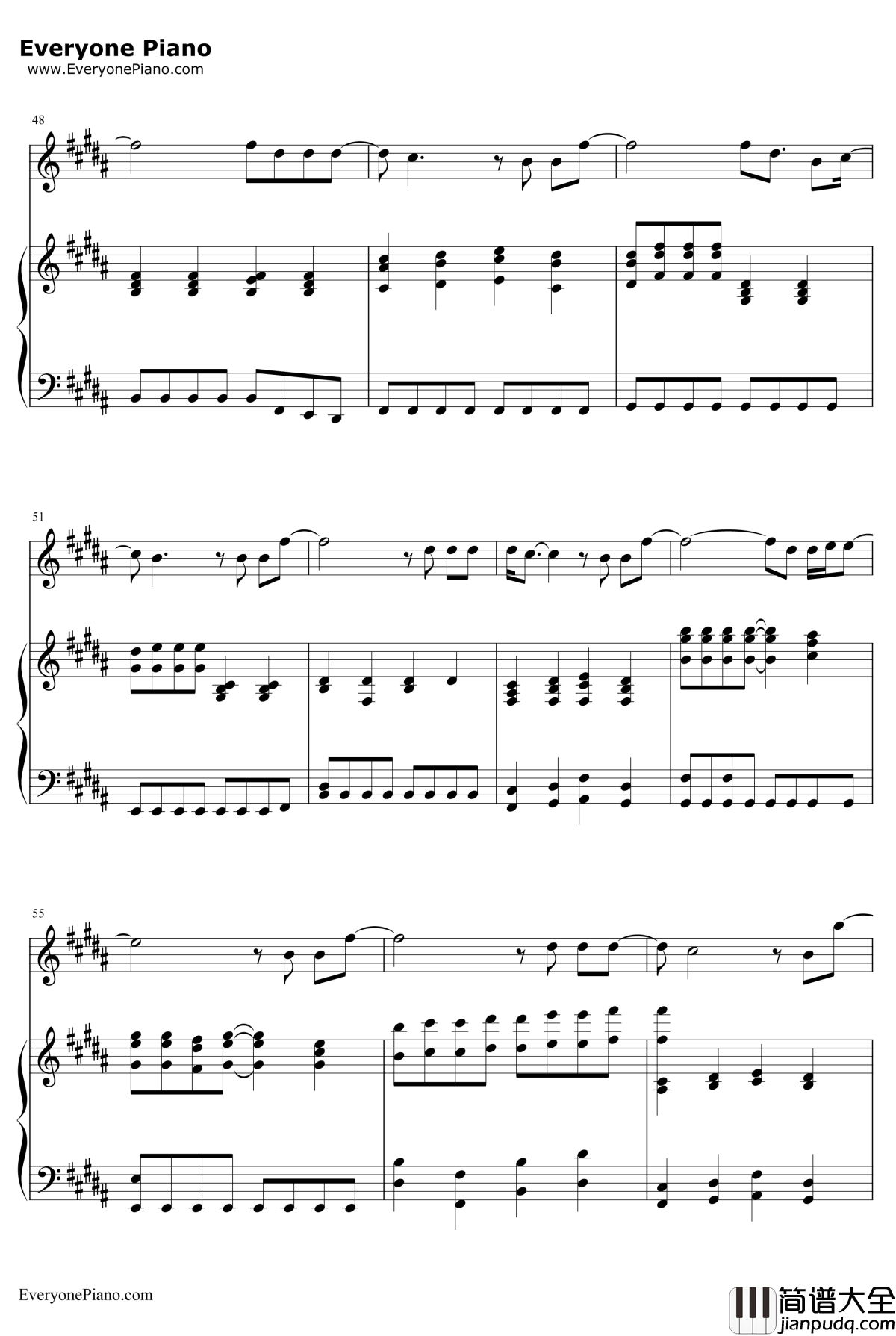 Try钢琴谱_AsherBook_名扬四海插曲