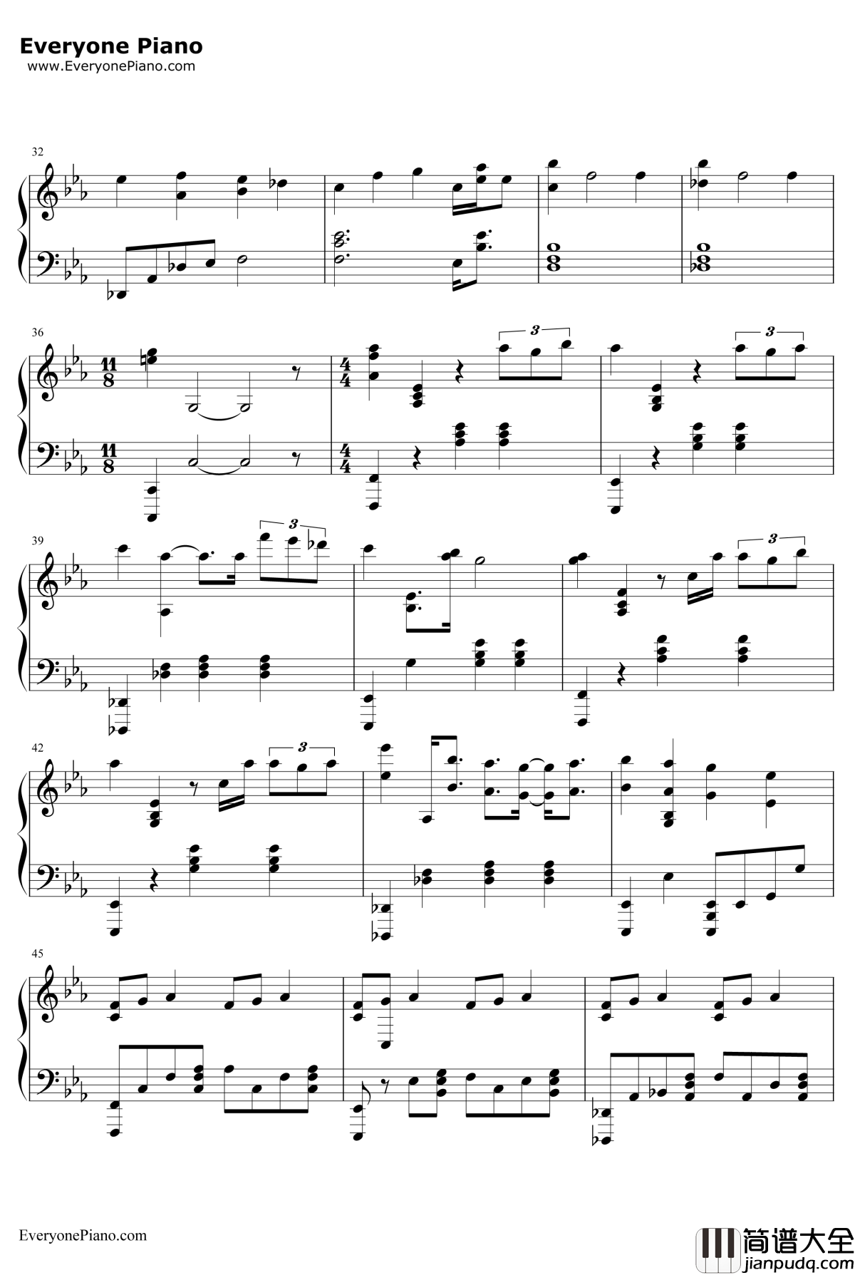 Pianoforte钢琴谱_泽野弘之_AdLibII_罪恶王冠OST