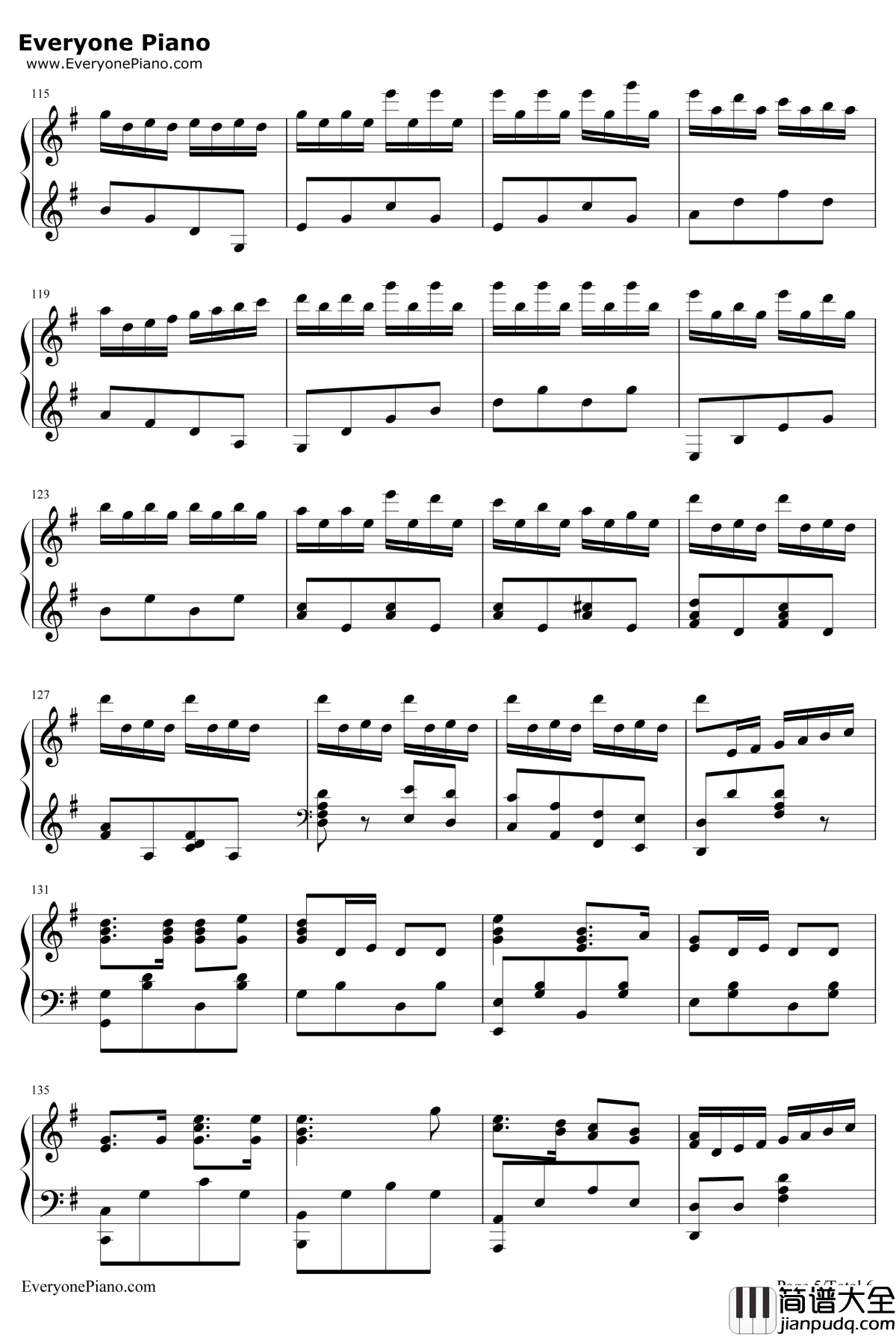 红星歌钢琴谱_傅庚辰_闪闪的红星主题曲